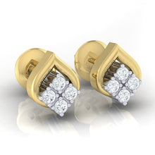 Load image into Gallery viewer, 18Kt gold real diamond earring by diamtrendz