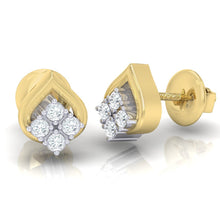 Load image into Gallery viewer, 18Kt gold real diamond earring by diamtrendz
