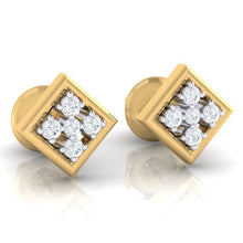 Load image into Gallery viewer, 18Kt gold real diamond earring by diamtrendz