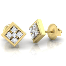 Load image into Gallery viewer, 18Kt gold real diamond earring by diamtrendz
