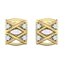 Load image into Gallery viewer, 18Kt gold real diamond earring by diamtrendz