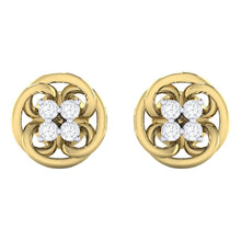 Load image into Gallery viewer, 18Kt gold real diamond earring by diamtrendz