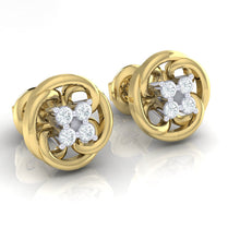 Load image into Gallery viewer, 18Kt gold real diamond earring by diamtrendz