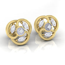Load image into Gallery viewer, 18Kt gold real diamond earring by diamtrendz