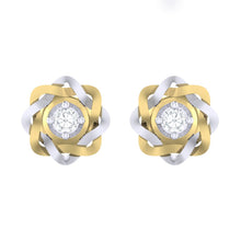 Load image into Gallery viewer, 18Kt gold real diamond earring by diamtrendz