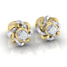 Load image into Gallery viewer, 18Kt gold real diamond earring by diamtrendz