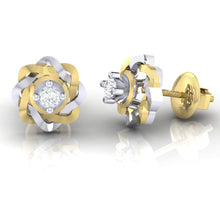 Load image into Gallery viewer, 18Kt gold real diamond earring by diamtrendz