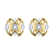 Load image into Gallery viewer, 18Kt gold real diamond earring by diamtrendz