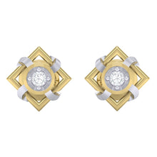 Load image into Gallery viewer, 18Kt gold real diamond earring by diamtrendz