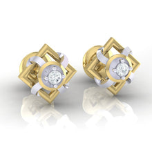 Load image into Gallery viewer, 18Kt gold real diamond earring by diamtrendz