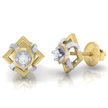Load image into Gallery viewer, 18Kt gold real diamond earring by diamtrendz