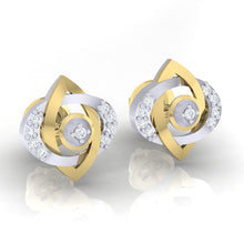 Load image into Gallery viewer, 18Kt gold real diamond earring by diamtrendz