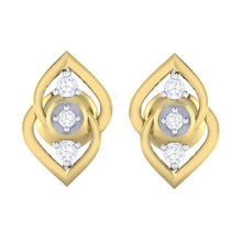 Load image into Gallery viewer, 18Kt gold real diamond earring by diamtrendz