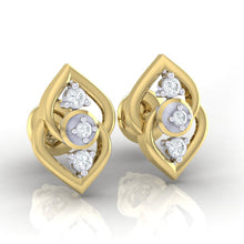 Load image into Gallery viewer, 18Kt gold real diamond earring by diamtrendz