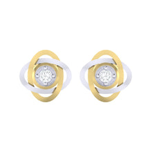 Load image into Gallery viewer, 18Kt gold real diamond earring by diamtrendz