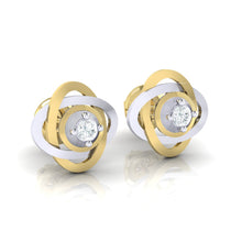 Load image into Gallery viewer, 18Kt gold real diamond earring by diamtrendz