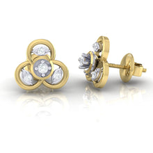 Load image into Gallery viewer, 18Kt gold real diamond earring by diamtrendz