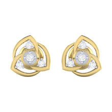 Load image into Gallery viewer, 18Kt gold real diamond earring by diamtrendz