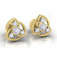 Load image into Gallery viewer, 18Kt gold real diamond earring by diamtrendz