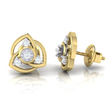 Load image into Gallery viewer, 18Kt gold real diamond earring by diamtrendz