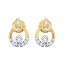 Load image into Gallery viewer, 18Kt gold real diamond earring by diamtrendz