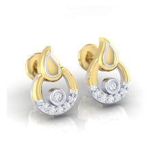 Load image into Gallery viewer, 18Kt gold real diamond earring by diamtrendz