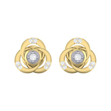 Load image into Gallery viewer, 18Kt gold real diamond earring by diamtrendz
