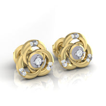 Load image into Gallery viewer, 18Kt gold real diamond earring by diamtrendz
