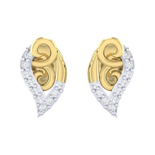 Load image into Gallery viewer, 18Kt gold real diamond earring by diamtrendz