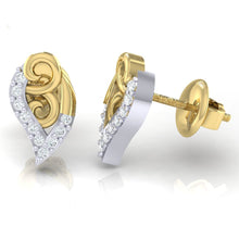 Load image into Gallery viewer, 18Kt gold real diamond earring by diamtrendz