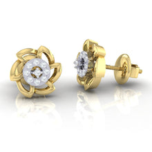 Load image into Gallery viewer, 18Kt gold real diamond earring by diamtrendz