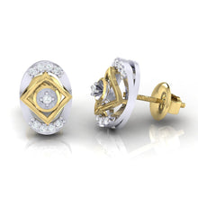 Load image into Gallery viewer, 18Kt gold real diamond earring by diamtrendz
