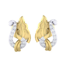 Load image into Gallery viewer, 18Kt gold real diamond earring by diamtrendz