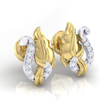 Load image into Gallery viewer, 18Kt gold real diamond earring by diamtrendz