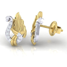 Load image into Gallery viewer, 18Kt gold real diamond earring by diamtrendz
