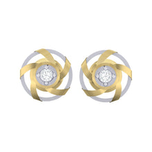 Load image into Gallery viewer, 18Kt gold real diamond earring by diamtrendz