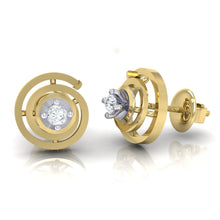Load image into Gallery viewer, 18Kt gold real diamond earring by diamtrendz
