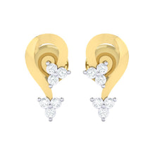 Load image into Gallery viewer, 18Kt gold real diamond earring by diamtrendz