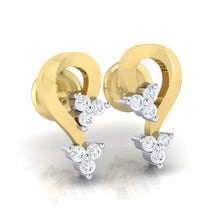 Load image into Gallery viewer, 18Kt gold real diamond earring by diamtrendz