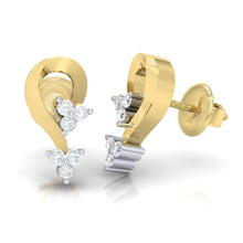 Load image into Gallery viewer, 18Kt gold real diamond earring by diamtrendz