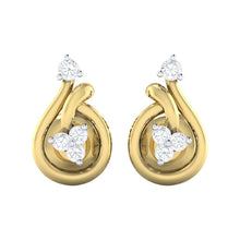 Load image into Gallery viewer, 18Kt gold real diamond earring by diamtrendz