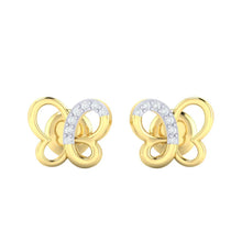 Load image into Gallery viewer, 18Kt gold real diamond earring 14(2) by diamtrendz