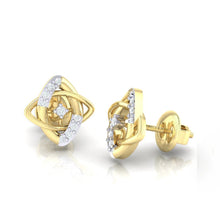 Load image into Gallery viewer, 18Kt gold real diamond earring 19(3) by diamtrendz