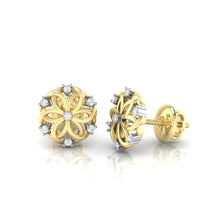 Load image into Gallery viewer, 18Kt gold real diamond earring 22(3) by diamtrendz