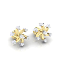 Load image into Gallery viewer, 18Kt gold real diamond earring 25(1) by diamtrendz