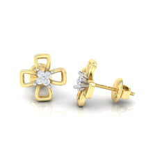 Load image into Gallery viewer, 18Kt gold real diamond earring 27(3) by diamtrendz
