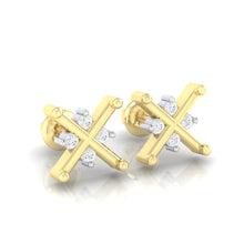 Load image into Gallery viewer, 18Kt gold real diamond earring 32(1) by diamtrendz