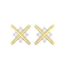 Load image into Gallery viewer, 18Kt gold real diamond earring 32(2) by diamtrendz