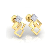 Load image into Gallery viewer, 18Kt gold real diamond earring 35(1) by diamtrendz