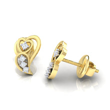Load image into Gallery viewer, 18Kt gold real diamond earring 39(3) by diamtrendz
